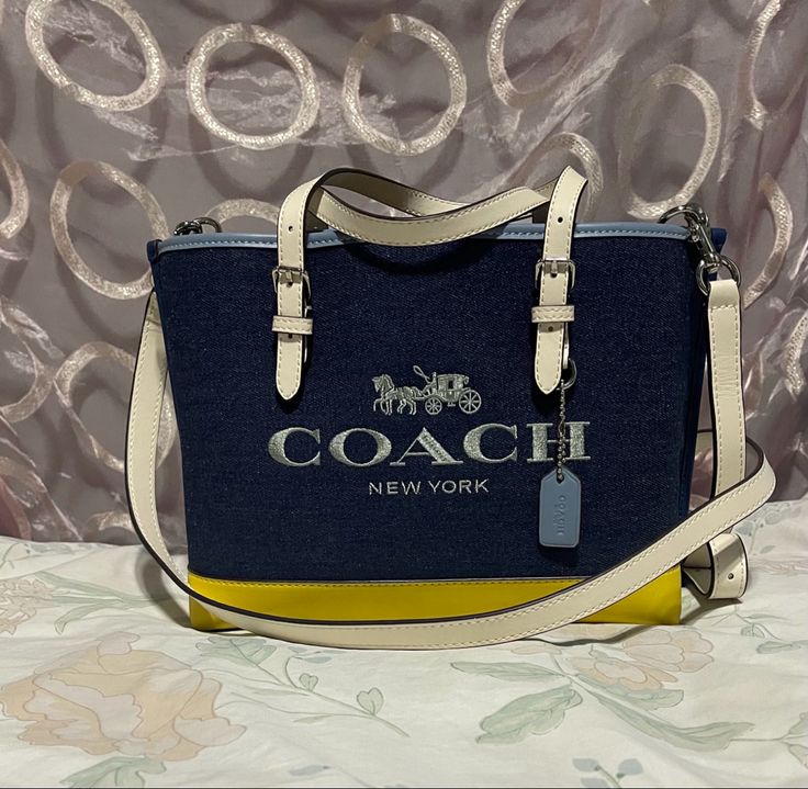 Coach Bags | Coach Mollie Tote 25|Blue|Premium Quality|