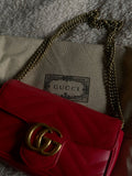 Gucci GG Marmont Super Mini Bag| Red