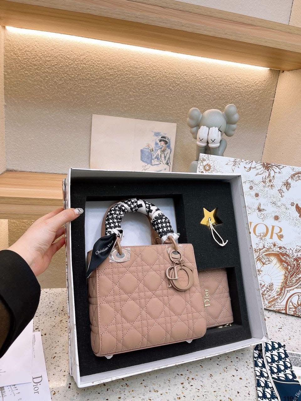 Lady Dior Mini Bag| Pink