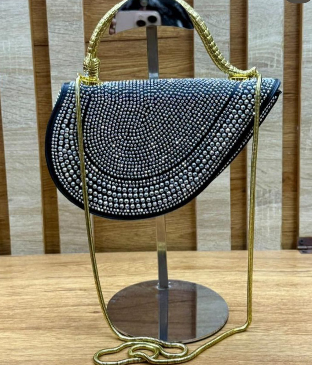 Bvlgari Serpenti Cuore 1968 Crystal Top-Handle Bag