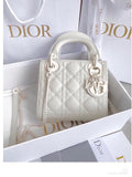 Lady Dior Mini Bag| White